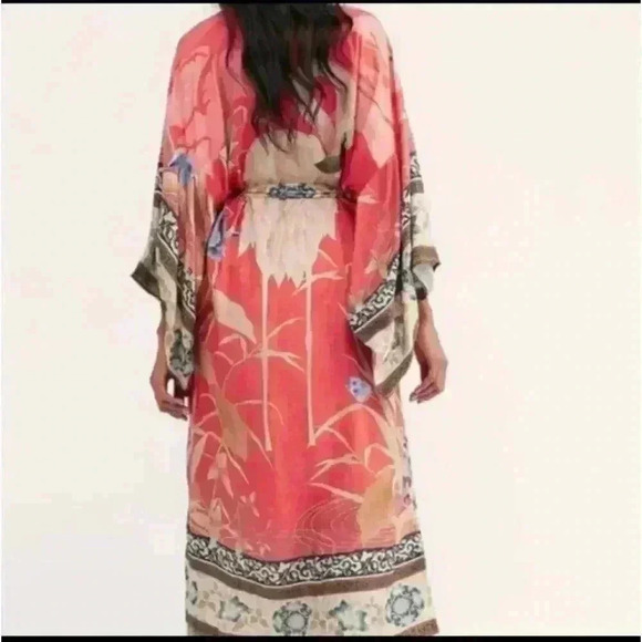 Restocking New Bohemian Floral Kimono Duster - Picture 3 of 12